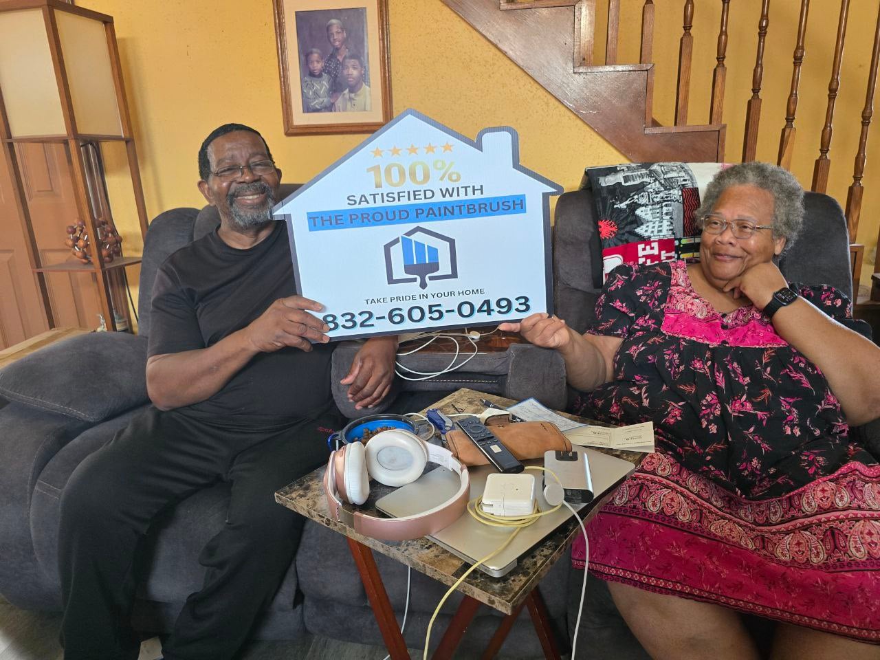 Happy customer — interior painting in Sugar Land, TX