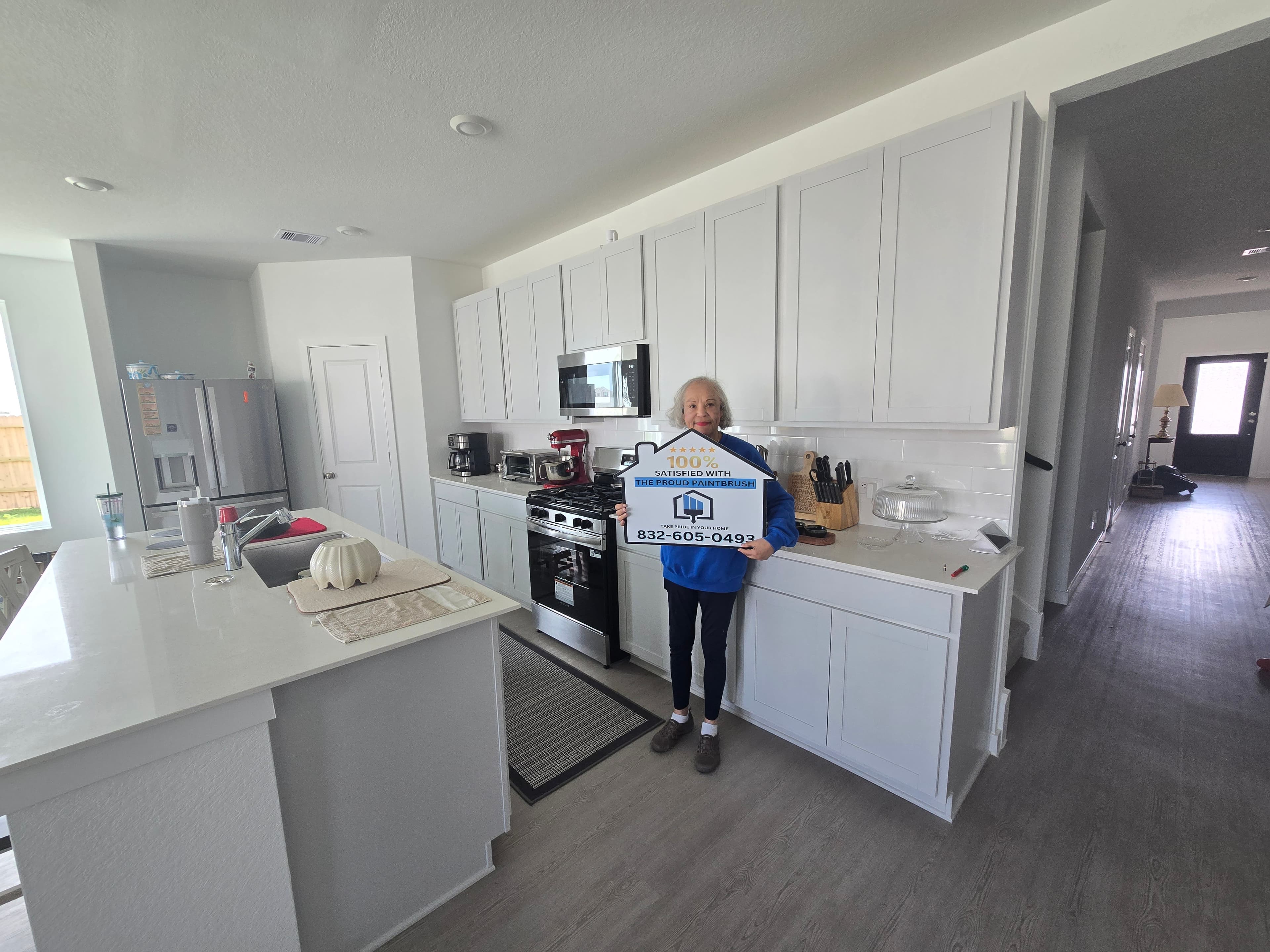 Satisfied Katy TX customer after exterior project
