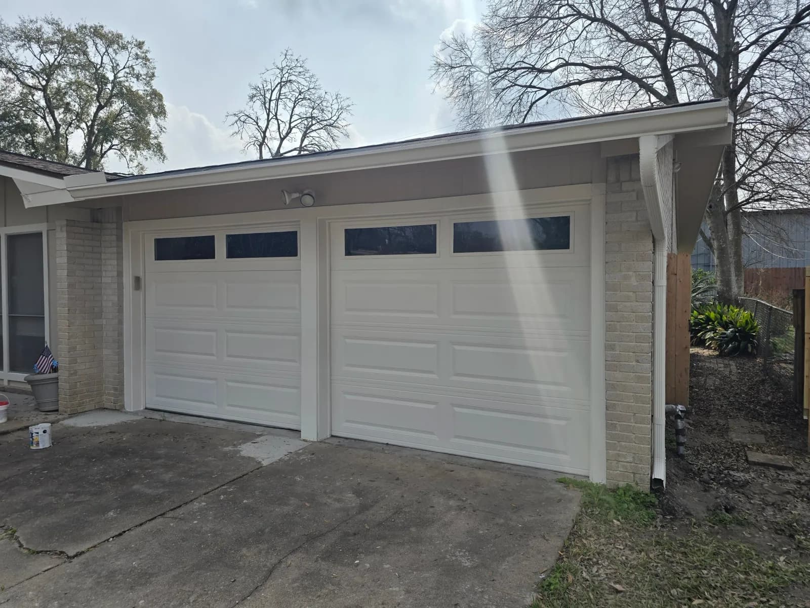 Freshly painted exterior of Gail's West Houston home