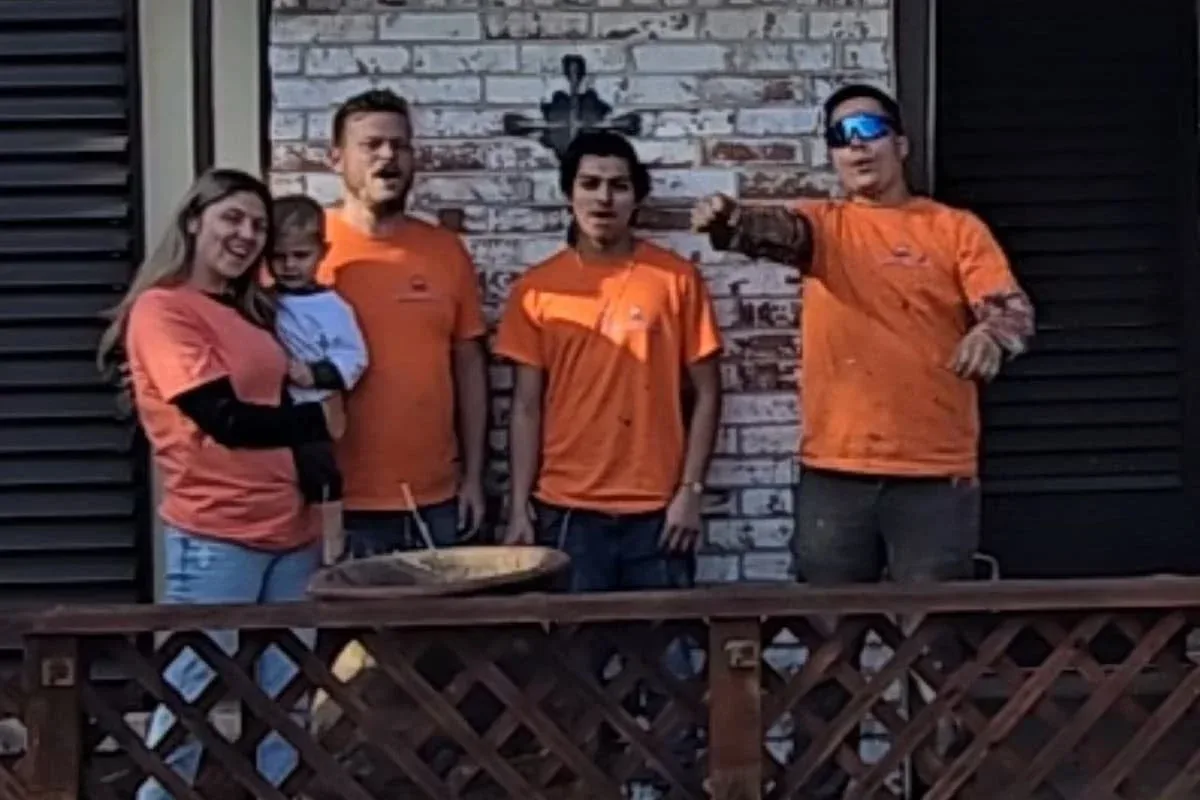 Freshly painted exterior of Joanne's Sugar Land home