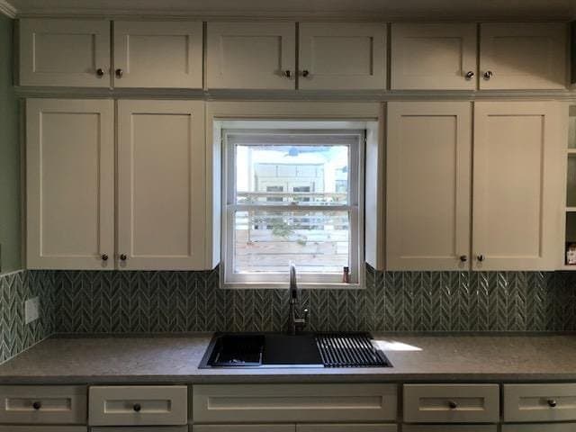 Cabinet painting project in a Fulshear TX kitchen