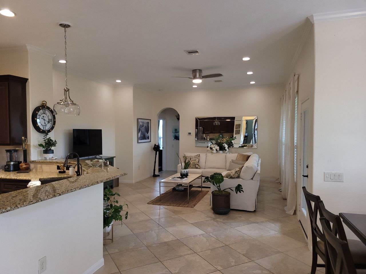Interior wall and trim painting in a West Houston TX home
