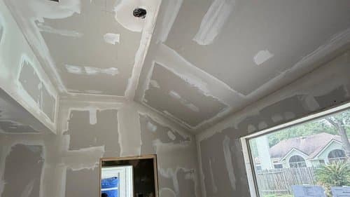 Drywall repair and interior wall painting in a Richmond TX home
