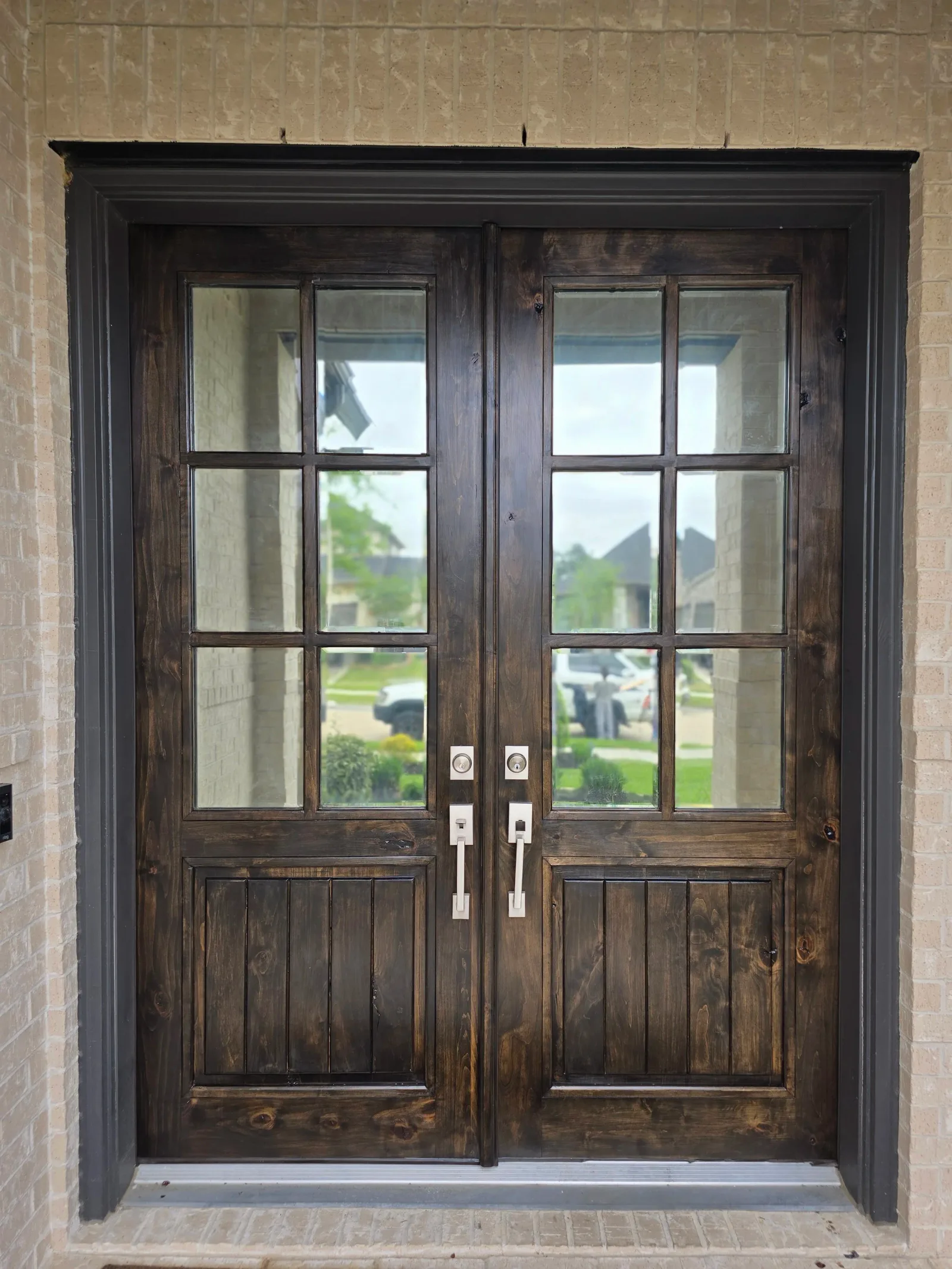 Door Refinishing project in Sugar Land, TX by The Proud Paintbrush