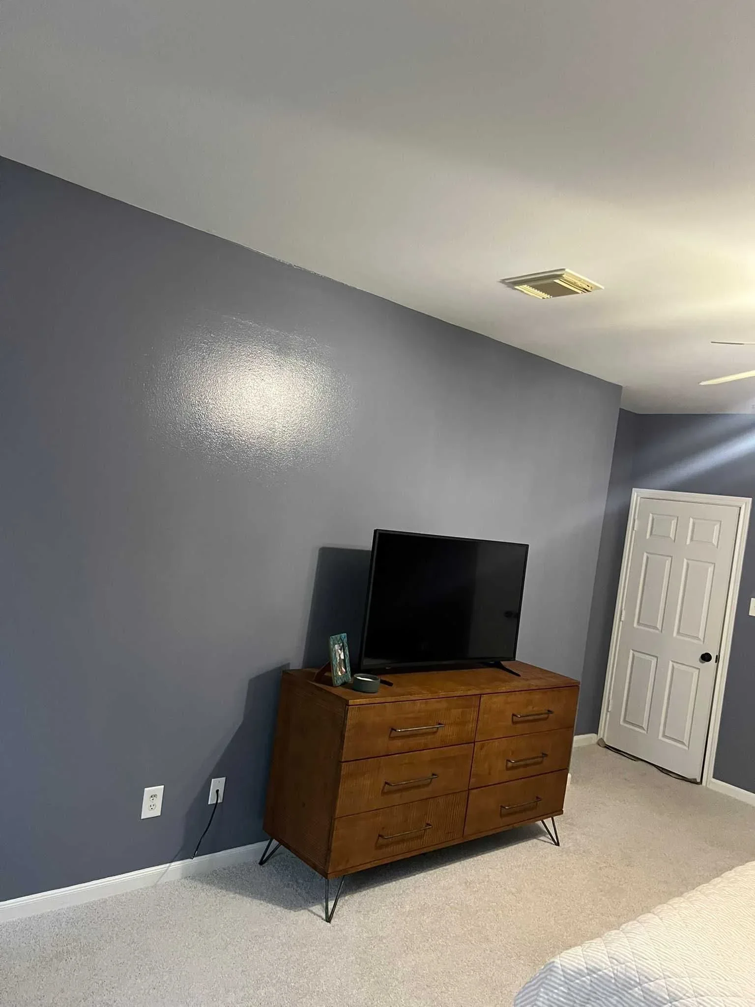 Bedroom Dark Gray Interior Painting in Sugar Land, TX by The Proud Paintbrush