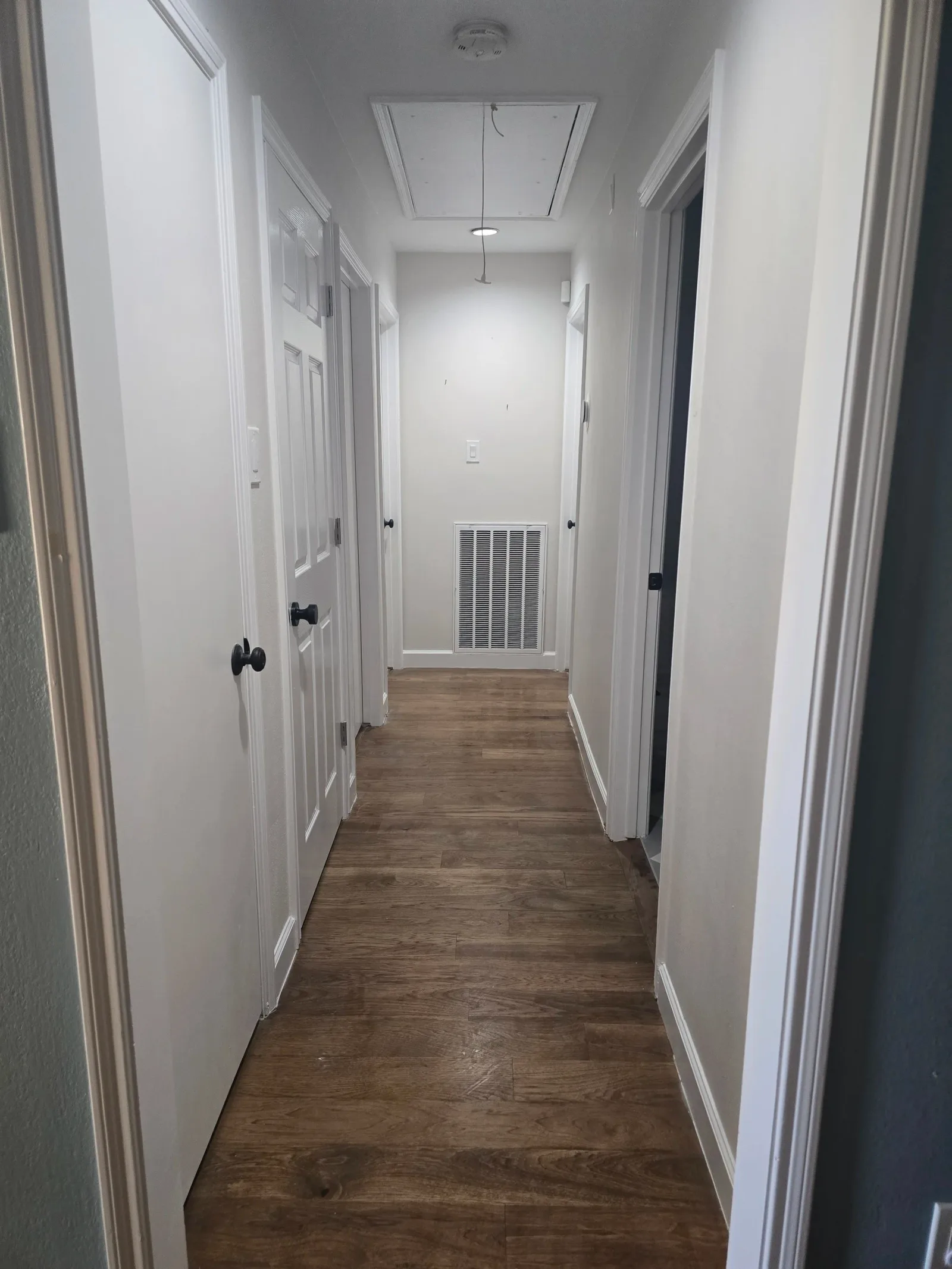 Freshly painted hallway doors west houston TX interior painting