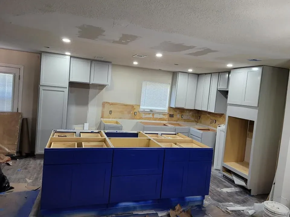 freshly painted kitchen cabinets