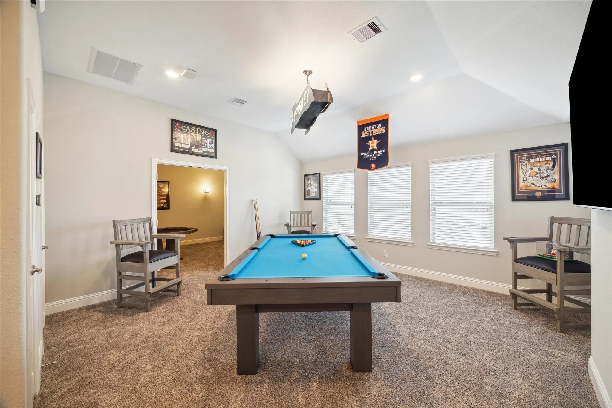 Game Room Pool Table in Fulshear, TX by The Proud Paintbrush