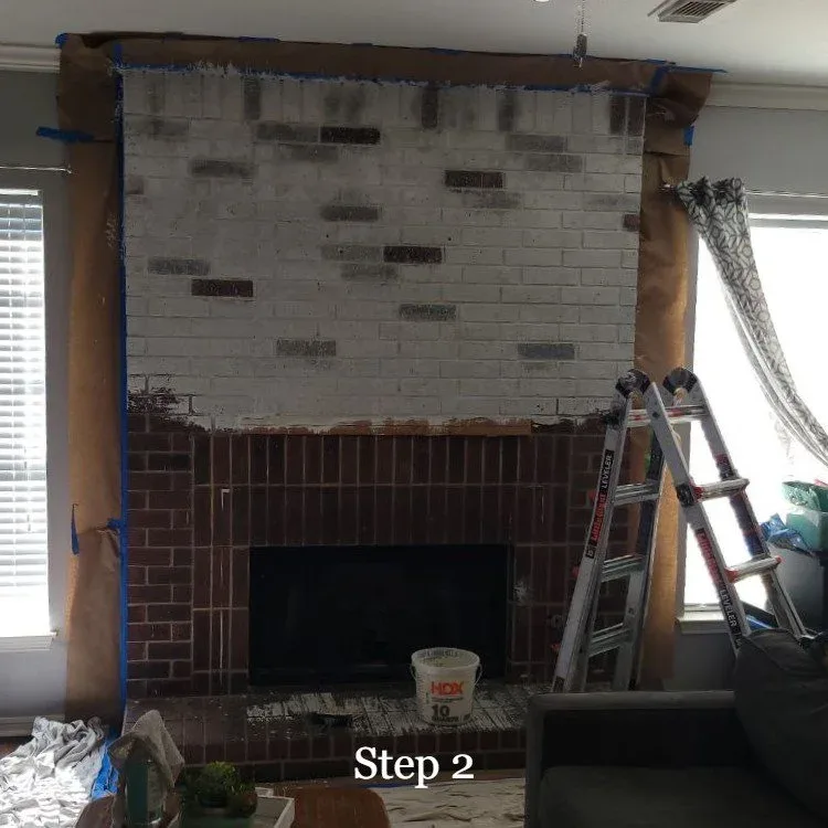 limewashed brick only half way done