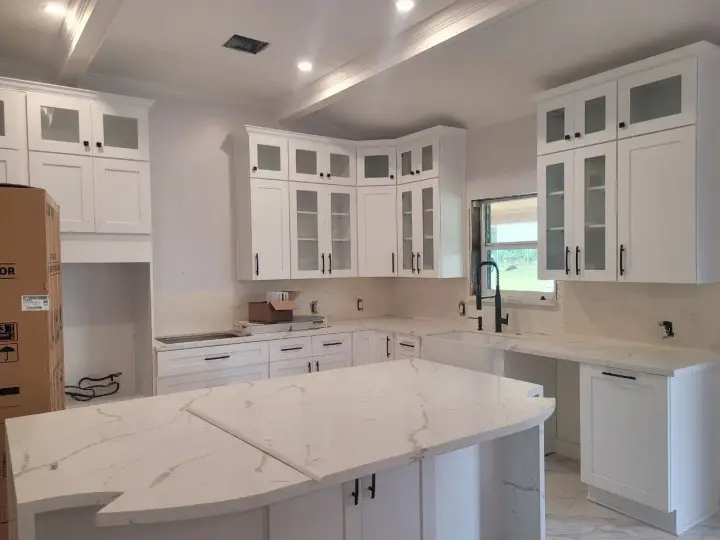 Cabinet painting sugar land the proud paintbrush white modern kitchen cabinets